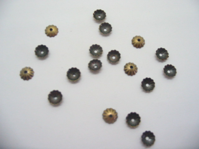 (image for) 1000 8mm Bronze Bead Caps Beading Parts Jewelry finding